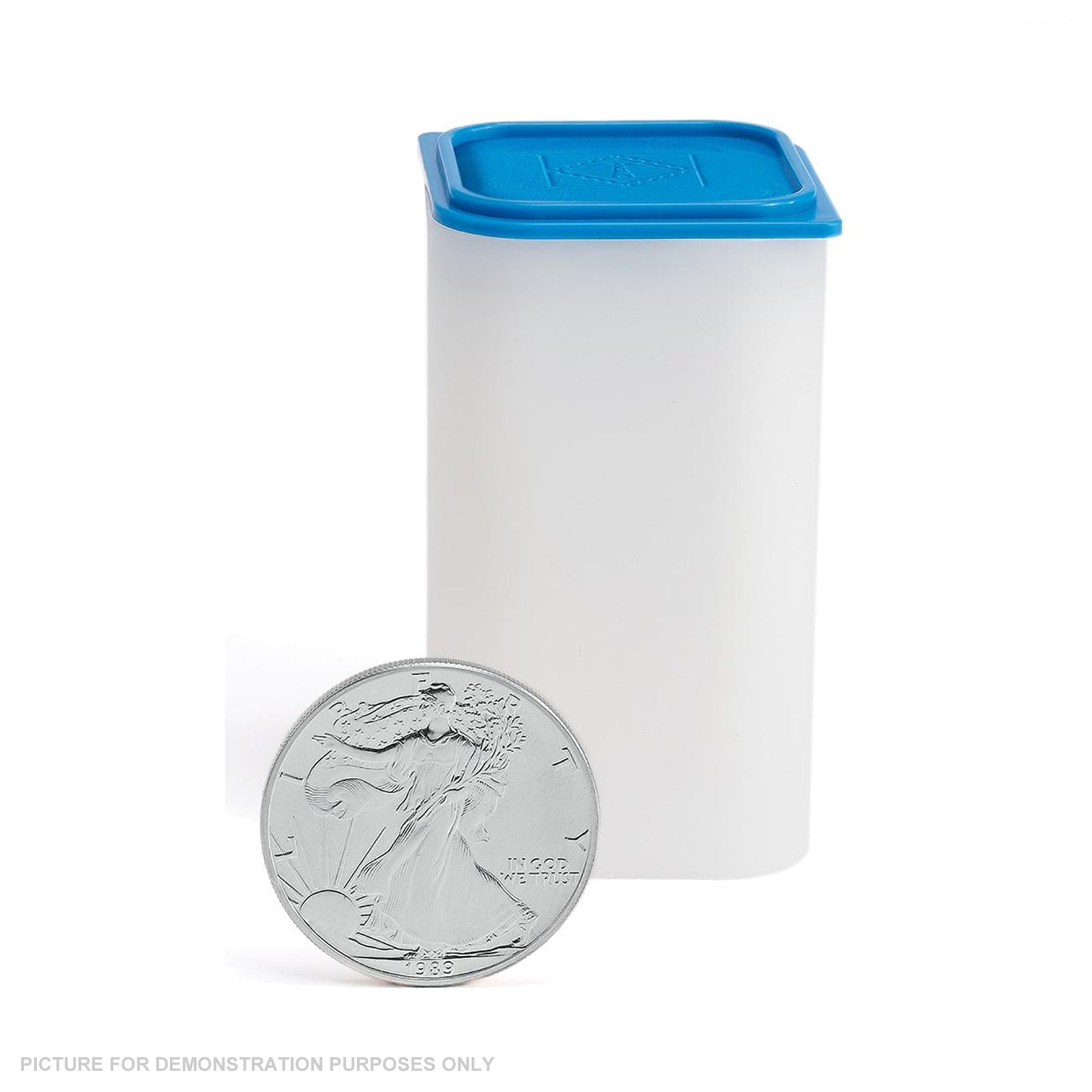 Lighthouse Stackable Square Sqube Coin Tube for 20 coins up to 40-41mm - pack of 50